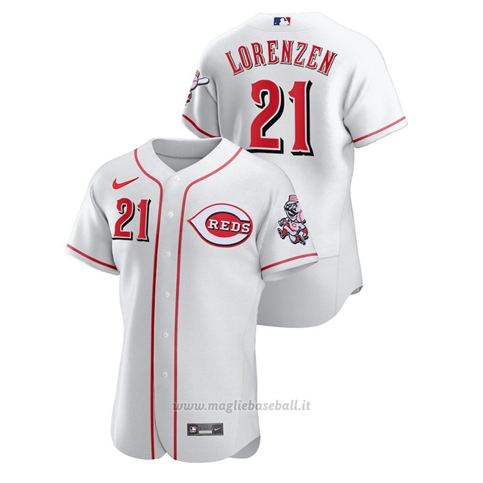 Maglia Baseball Uomo Cincinnati Reds Michael Lorenzen Autentico Bianco